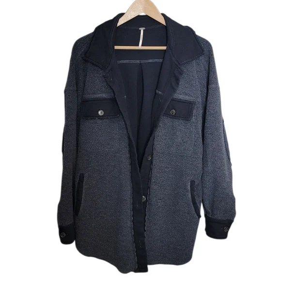 Anthropologie Free People Ruby Jacket in Incense Washed Black - Picture 6 of 14